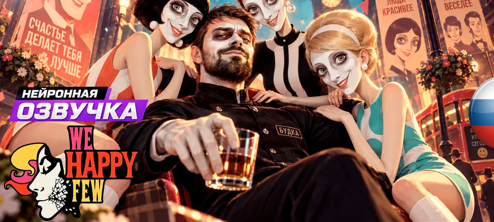 Вышла нейросетевая озвучка We Happy Few